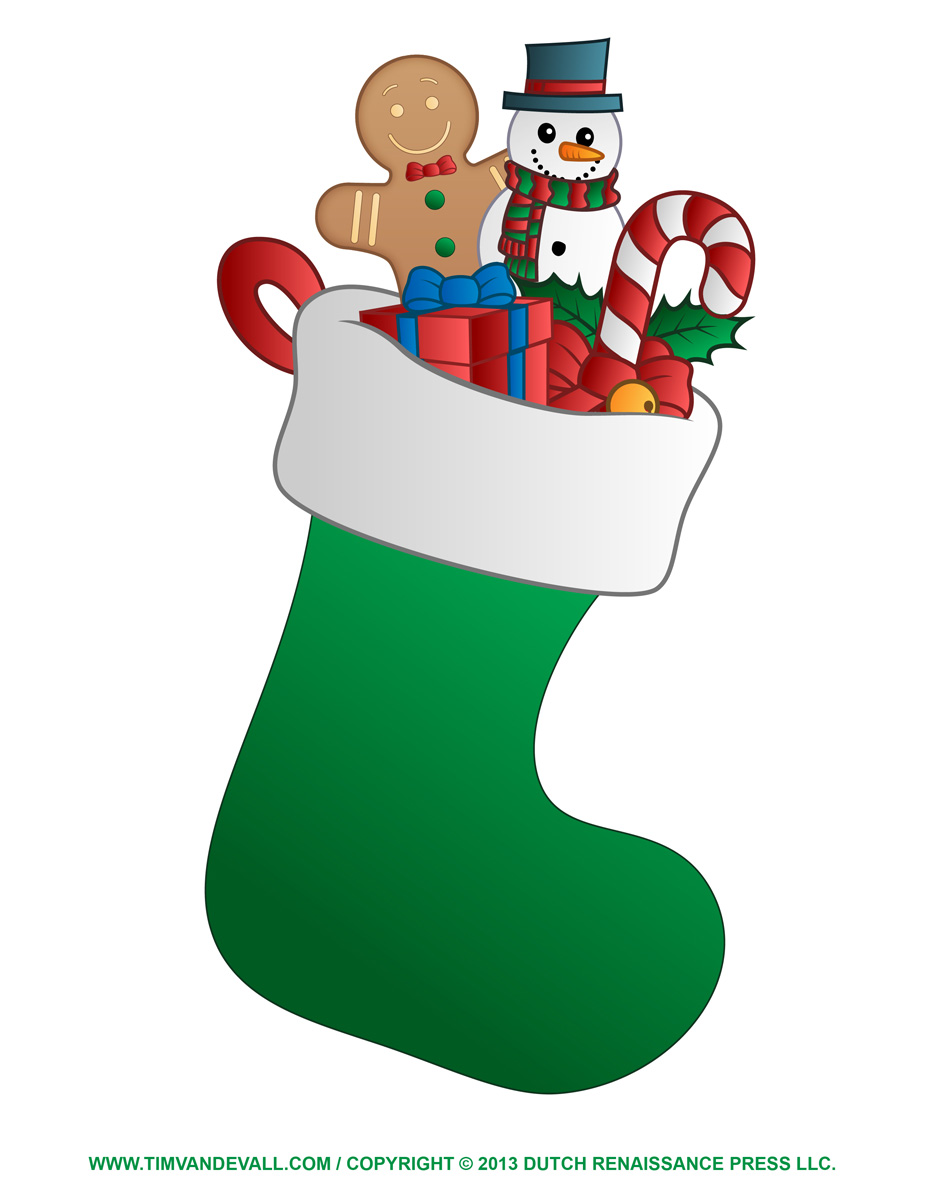 Festive Christmas Stocking Illustration - Free Clipart Download