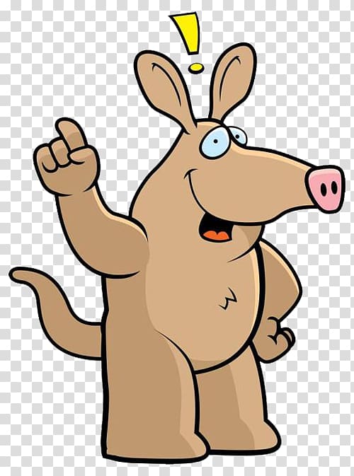 Fun Aardvark Cartoon Illustration - Free PNG Clipart