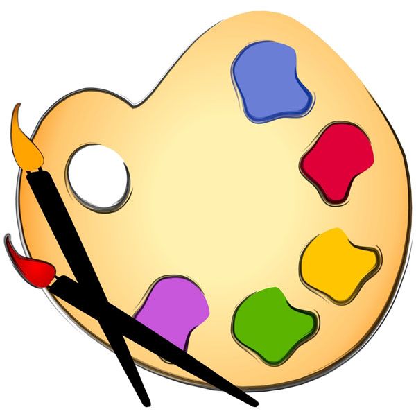 Paint Palette Clipart - Free Art Supplies Illustration for Creative Projects