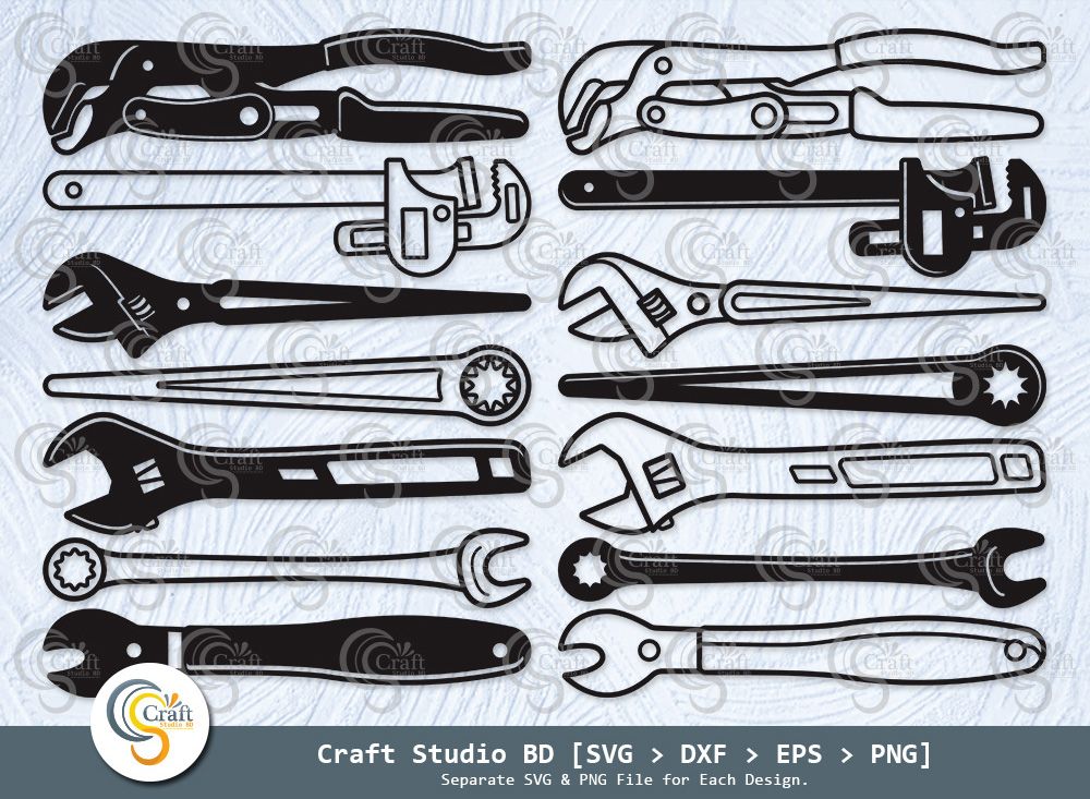 Wrench & Tool SVG Cut Files - Craft Studio BD
