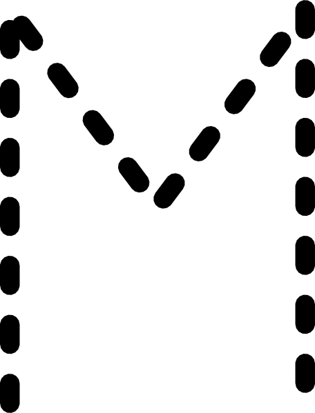 Dashed Line V-Shape Diagram - Technical Schematic Illustration