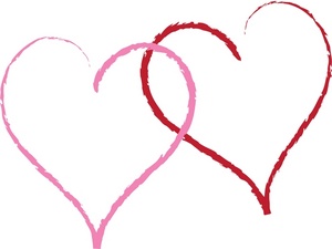 Interwoven Hearts Illustration - Symbol of Love and Unity