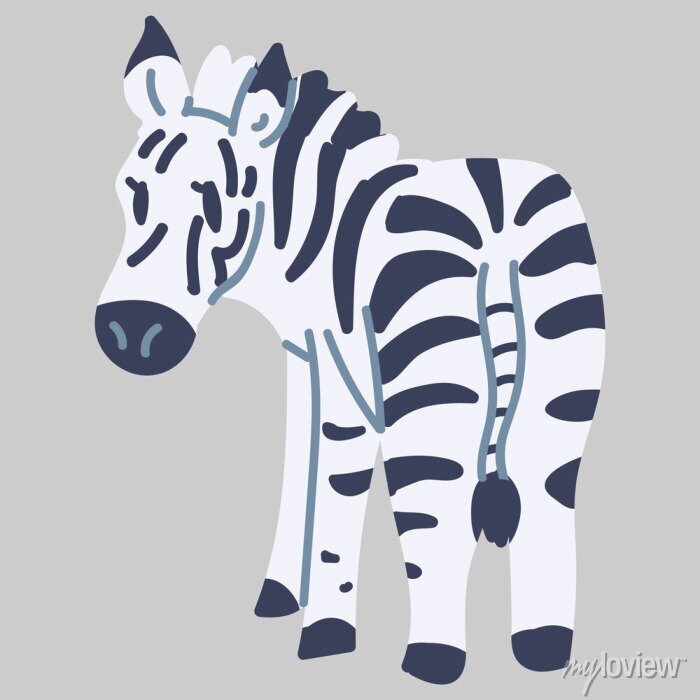 Cute Zebra Illustration for Kids’ Content, Printables & Decor