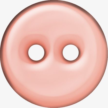 A smooth, glossy pink plastic button with two evenly spaced holes, rendered in 3D.