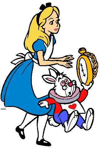 Alice and the White Rabbit - Classic Disney Illustration