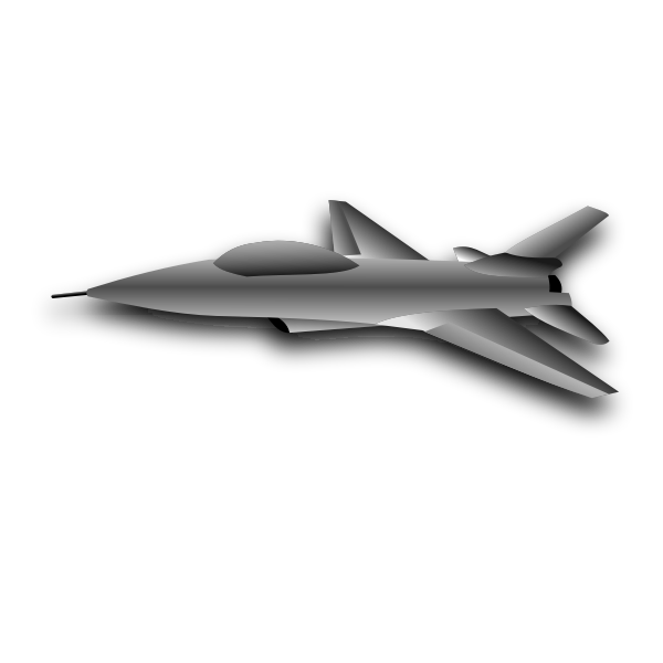 Modern Fighter Jet Silhouette - High-Resolution Aircraft Illustration