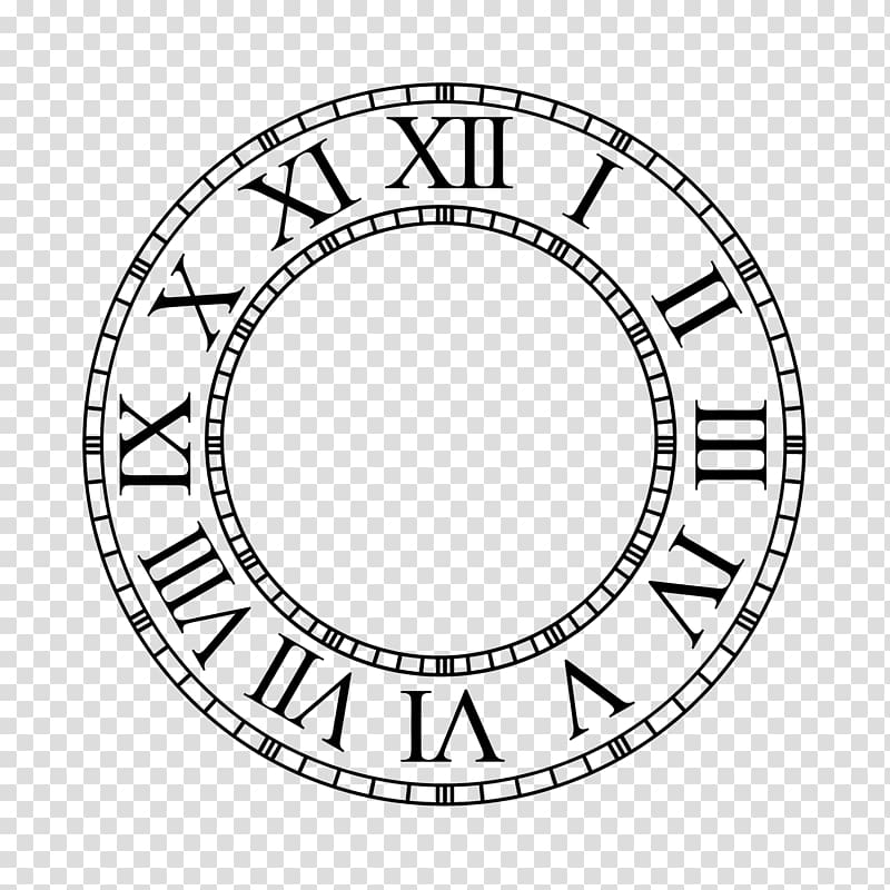 Roman Numeral Clock Face SVG - Free Download for Design & Web Use