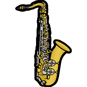 Alto Saxophone Illustration - High-Quality Musical Instrument Graphic