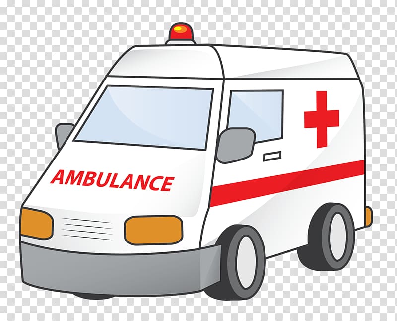 Ambulance Illustration - Medical Emergency Vehicle Clipart