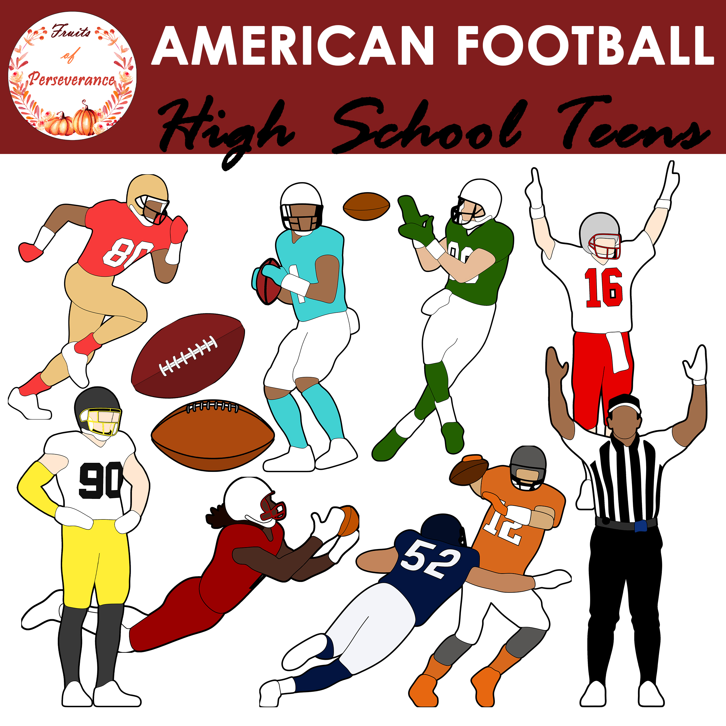 Football Players Clip Art Library