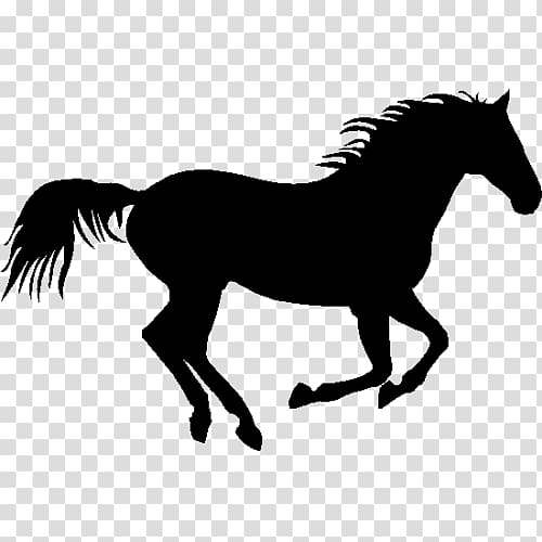 Galloping Horse Silhouette PNG - Free Transparent Clipart Download