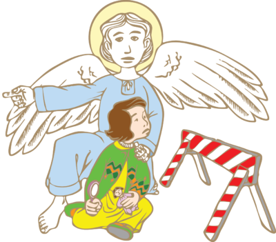 Guardian Angel Protecting a Child - Symbolic Illustration