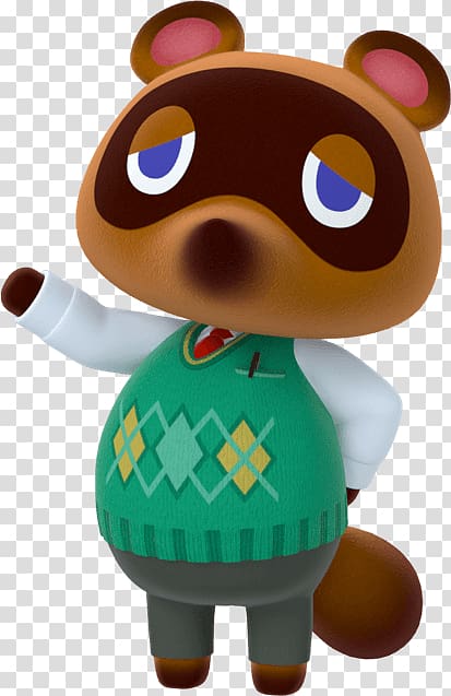 Tom Nook - Iconic Animal Crossing Character in Green Argyle Sweater