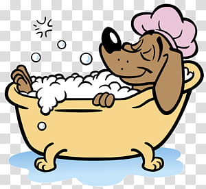 Cute Dog Bathing Cartoon - Free Clipart for Pet Care Websites