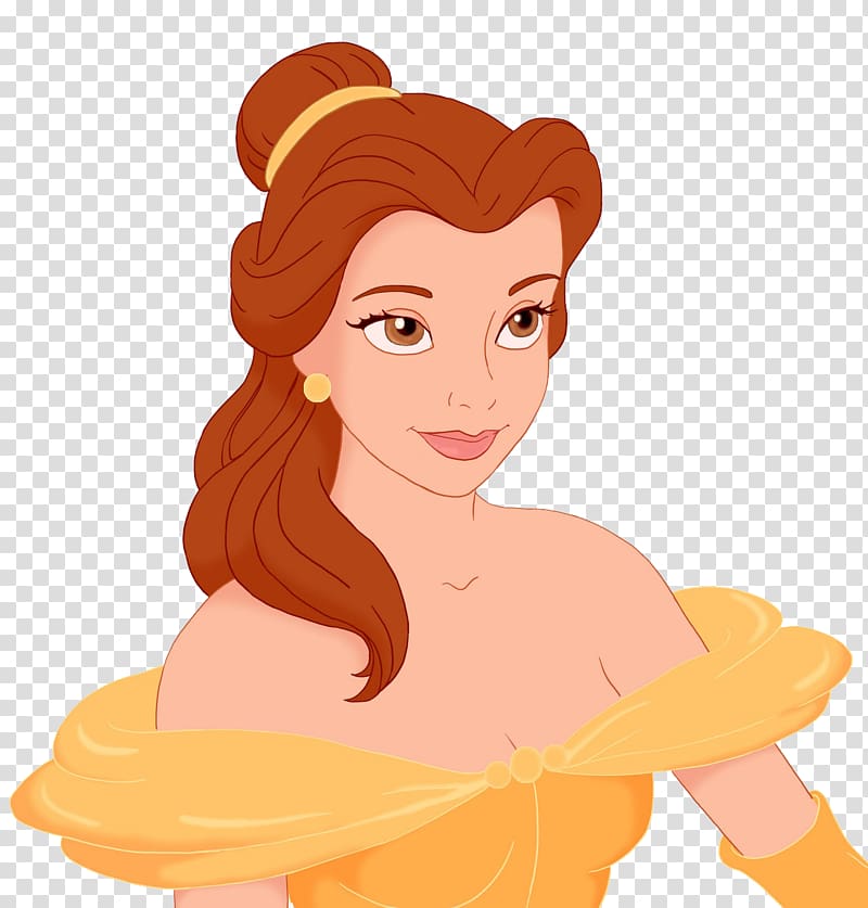 Belle from Disney's Beauty and the Beast in her iconic yellow ballgown, styled with an elegant updo and gold accessories.