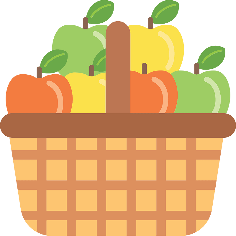 apple baskets - Clip Art Library