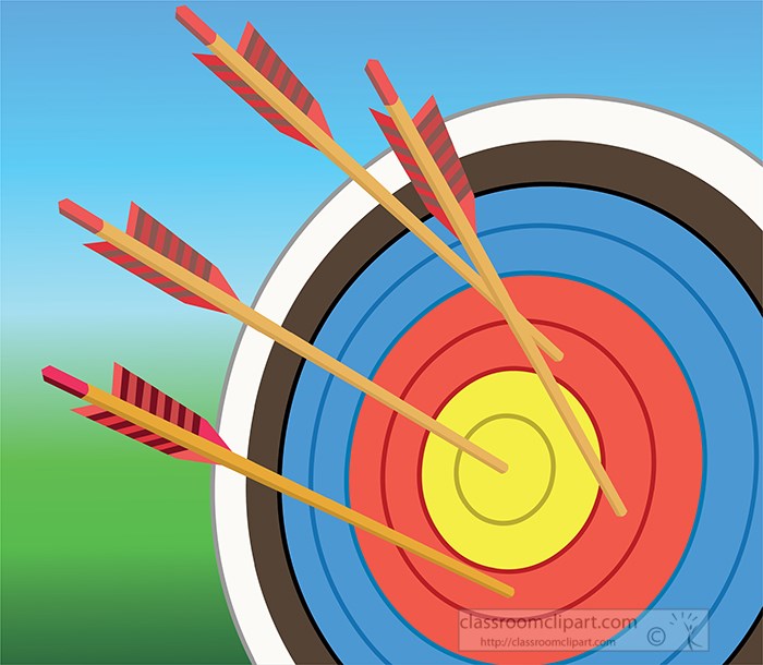 Archery Target with Arrows - Precision Shooting Illustration