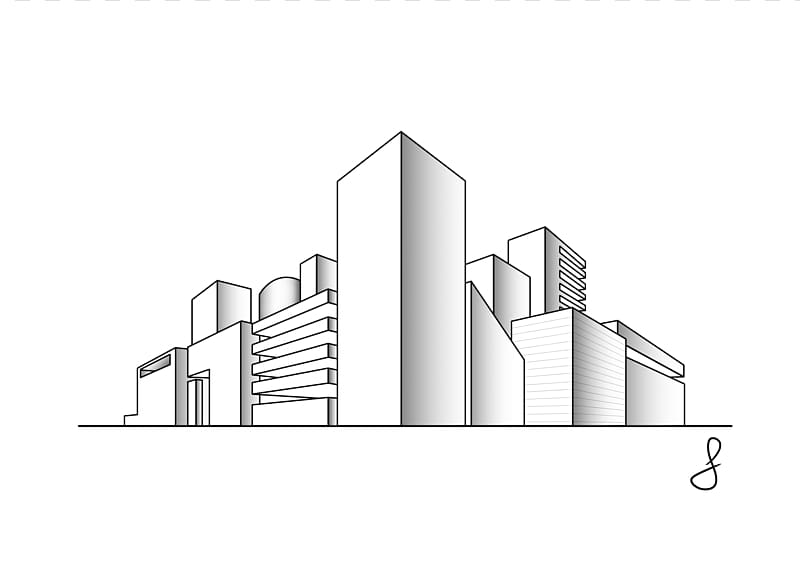 Contemporary Urban Architecture Sketch - Design Inspiration & Visualization