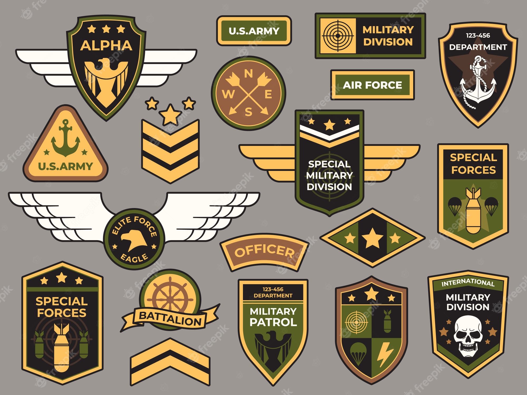 Free military badges, Download Free military badges png images, Free ...