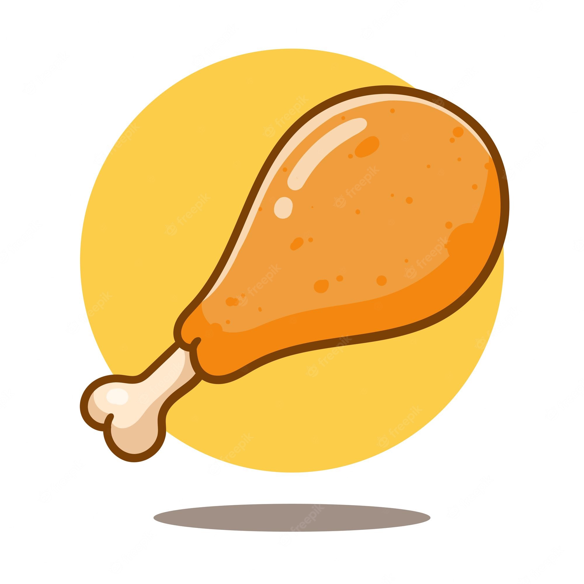 free chicken leg clipart