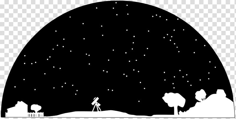Stargazing Night Sky Silhouette - Free PNG Clipart