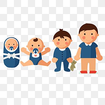 Baby Boy Growth Stages Illustration - Visual Guide for Parents