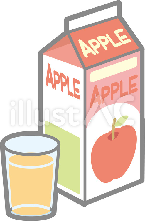 Apple Juice Carton and Glass - Fresh & Natural Beverage Illustration