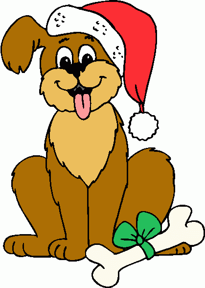 Festive Christmas Dog Illustration - Free Clipart for Holiday Projects