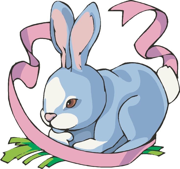 Cute Blue Easter Bunny Illustration - Free Clipart for Holiday Designs
