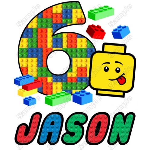Custom Lego Birthday Design for Jason - Age 6 Celebration Graphic
