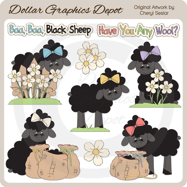 Happy Baa Black Sheep Illustration Stock Vector | Adobe Stock - Clip ...