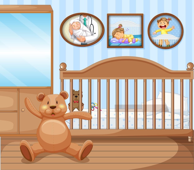 Sweet Nursery Room Design for Newborns -温馨 Baby Bedroom Ideas