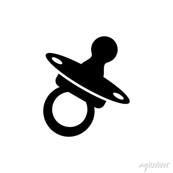 Baby Pacifier Icon - Clean Vector Illustration for Parenting & Nursery Design