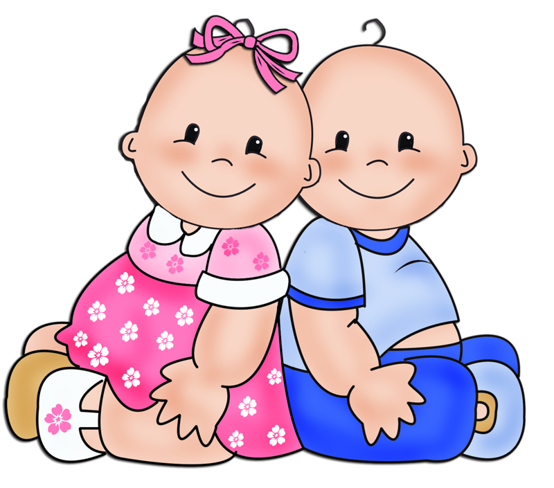 Cute Twin Babies Clipart - Free Download for Kids’ Websites & Printables