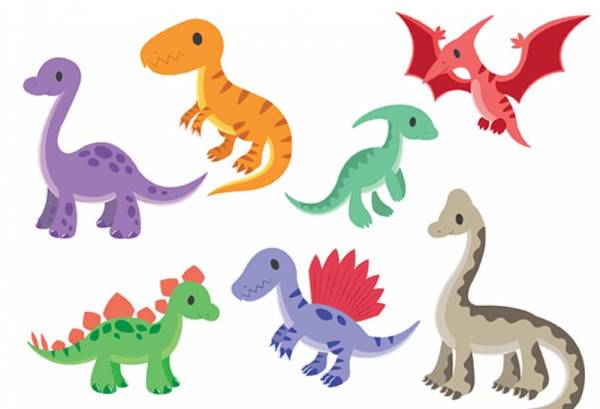 Cute Dinosaur Clipart Collection for Kids & Educational Use