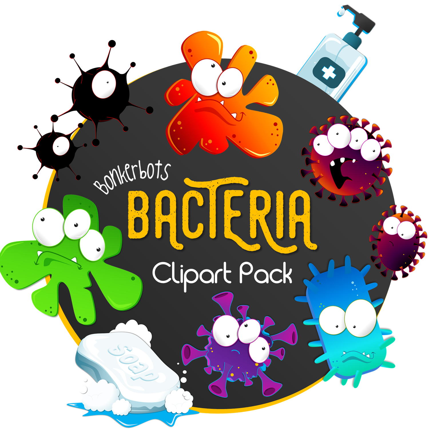 Jagged Bacteria Clip Art Free PNG Image｜Illustoon - Clip Art Library