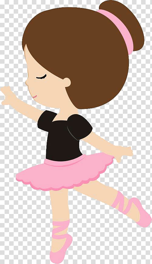 Vector Cute Little Ballerina Dancing. Vector Ballerina Girl In - Clip ...