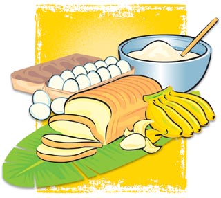 banana bread clip art