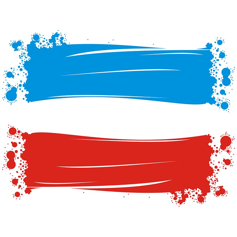 Blue and Red Paint Splatter Banner Graphic - Free Download