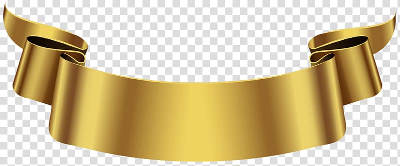 Gold ribbon clipart. Free download transparent .PNG