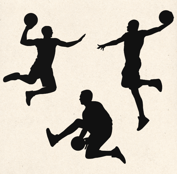 Dunking Basketball Silhouette SVG | Vector Clip Art | Decal - Design ...