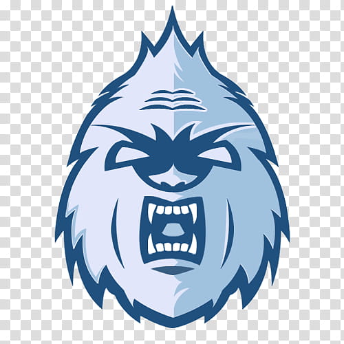 Yeti Mascot Logo - Aggressive Blue Monster Design for Teams & Brands
