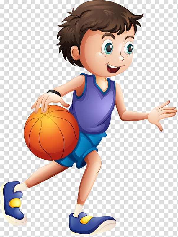 Premium Vector  Little kid playing basketball