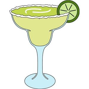 Classic Margarita Illustration - Vibrant Cocktail Art for Recipes & Menus