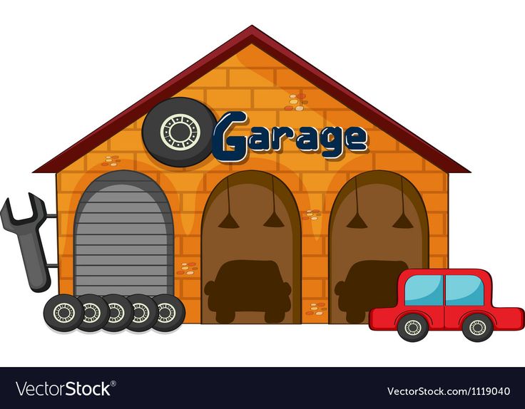Auto Repair Garage Illustration - Car Service Center Clipart