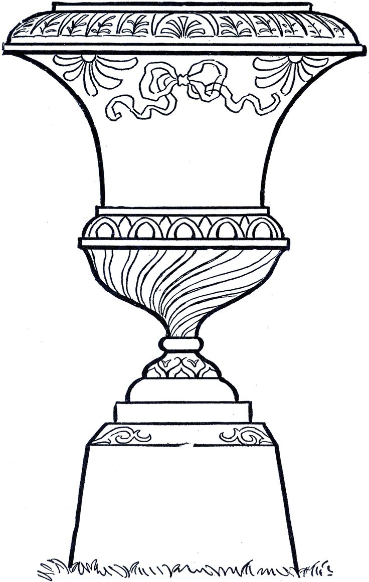 Classical Urn Illustration - Decorative Vase Design for Art & History Resources