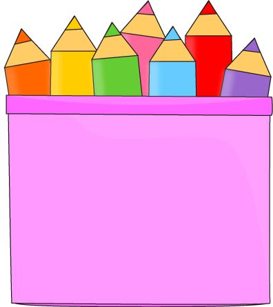 A row of seven colorful pencils-orange, yellow, green, pink, blue, red, and purple-standing upright in a pink container.