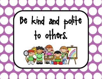 Be Kind and Polite to Others - Classroom Poster for Social-Emotional Learning