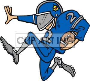 Animated Football Player Running - Sports Clip Art