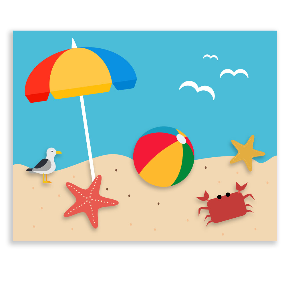 beach scene - Clip Art Library